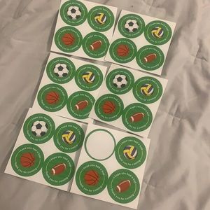 Sports Party Favor Stickers